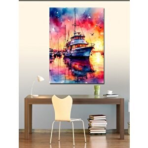 Kanvas Tablo Beyaz Tekne 100x140 cm