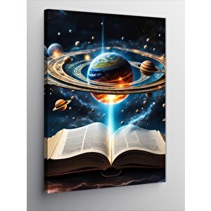 Kanvas Tablo Gezegenler Ve Kitap