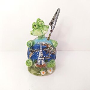 Kaplumbağa Minik Notluk Dekoratif Biblo Masaüstü Süsü 8 Cm