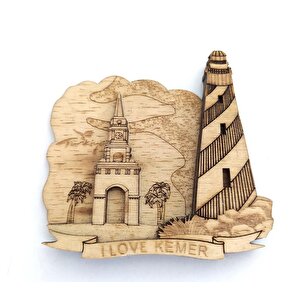 Ahşap Kemer Yazılı Buzdolabı Süsü Magnet