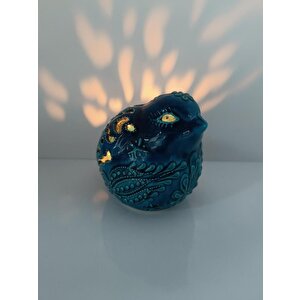 Buhurdanlık Kuş Çini Mumluk Işık Ev Dekor Masa Özel Gün Hediye