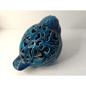 Buhurdanlık Kuş Çini Mumluk Işık Ev Dekor Masa Özel Gün Hediye