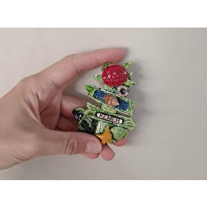 Magnet Kaplumbağa Simit Buzdolabı Süsü Çapa Deniz Mıknatıslı Magnet