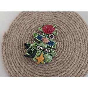 Magnet Kaplumbağa Simit Buzdolabı Süsü Çapa Deniz Mıknatıslı Magnet