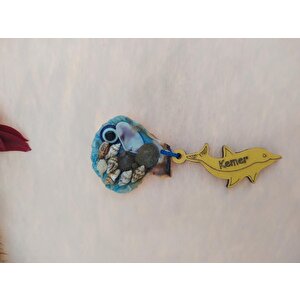Magnet Deniz Kabuklu Yunus Balık Figürlü Kemer Yazılı Buzdolabı Süsü