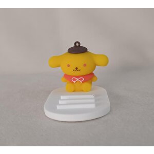 Telefon Tutucu Sanrio Pompompurin Silikon Telefon Standı Karakter Figür Oyuncak