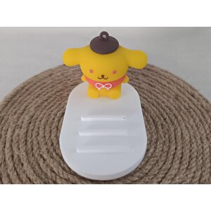 Telefon Tutucu Sanrio Pompompurin Silikon Telefon Standı Karakter Figür Oyuncak