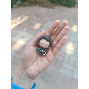Anime Demon Slayer Tanjiro Kamado İblis Avcısı 5 Cm Uyuyan Mini Figür Oyuncak Biblo