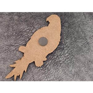 Magnet Papağan Kuş Hayvan Buzdolabı Süsü Ahşap Magnet Mıknatıslı