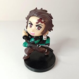 Anime Demon Slayer Tanjiro Kamado İblis Avcısı Mini Figür Eylem Karakter Figür Oyuncak Biblo 8 Cm
