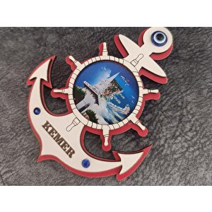 Magnet Gemi Çapa Kule Deniz Nazar Göz Buzdolabı Süsü Ahşap Magnet Mıknatıslı Hediyelik Eşya