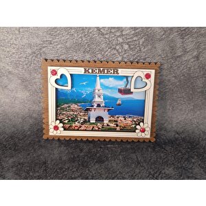 Magnet Kalp Kule Martı Yelken Turistik Buzdolabı Süsü Ahşap Magnet Mıknatıslı Hediyelik Eşya