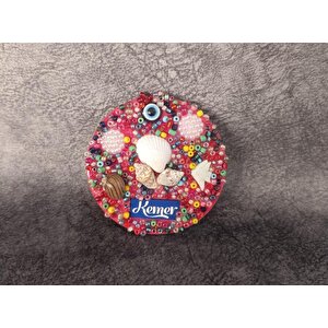 Magnet Deniz Kabuk Nazar Göz Boncuklu Buzdolabı Süsü Ahşap Magnet Mıknatıslı Hediyelik Eşya