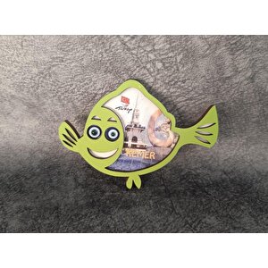 Magnet Balık Hayvan Nazar Boncuk Buzdolabı Süsü Ahşap Magnet Mıknatıslı Hediyelik Eşya