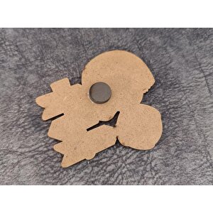 Magnet Kaplumbağa Caretta Hayvan Buzdolabı Süsü Ahşap Magnet Mıknatıslı Hediyelik Eşya