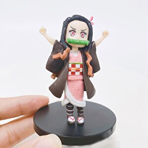 Anime Demon Slayer Nezuko İblis Avcısı 8 Cm Karakter Figür Oyuncak Biblo