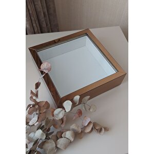 25x25 Cm Bronz Derin Anı Çerçevesi-6 Cm Derinlikli Anı Çerçevesi Gül Kutusu! Hkm Ticaret