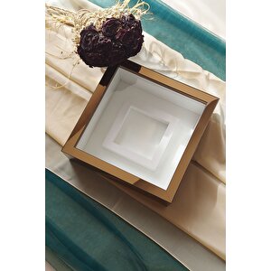 25x25 Bronz Fotoğraf Bölümlü Ledli Çerçeve Gül Tasarımlarınız Için-25x25 Cm. Isimsiz