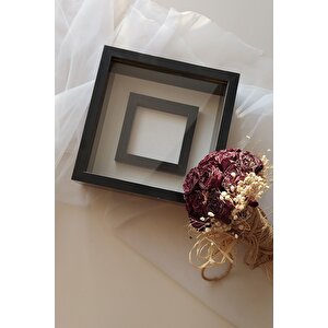 25x25 Siyah Ledli Fotoğraf Bölümlü Çerçeve Gül Tasarımlarınız Için