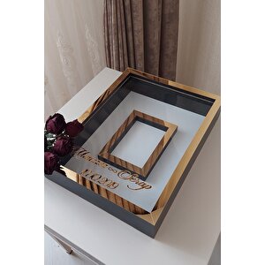 30x40 Cm Gold-siyah Gül Anı Çerçevesi! Fotoğraf Çerçevesi! Gül Anı Çerçevesi-hkm Ticaret