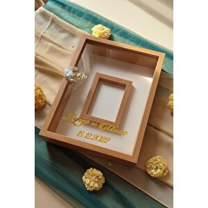30x40 Cm Ledli Bambu Gül Anı Çerçevesi! Ledli Fotoğraf Çerçevesi! Gül Anı Çerçevesi-hkm Ticaret