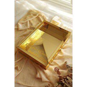 30x40 Cm 8 Cm Derin Beyaz Gül Anı Çerçevesi! Gül Kutusu-hkm Ticaret. Isimli! Full Gold