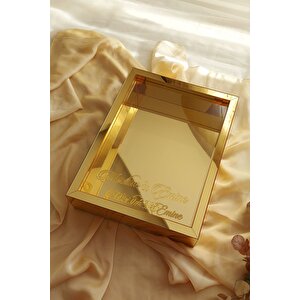 30x40 Cm 8 Cm Derin Beyaz Gül Anı Çerçevesi! Gül Kutusu-hkm Ticaret. Isimli! Full Gold
