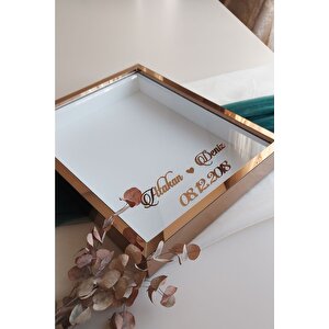40x50 Cm Bronz Gül Anı Çerçevesi! Derin Fotoğraf Çerçevesi! Gül Anı Çerçevesi-gelin Buketleri Için