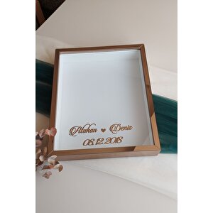 40x50 Cm Bronz Gül Anı Çerçevesi! Derin Fotoğraf Çerçevesi! Gül Anı Çerçevesi-gelin Buketleri Için