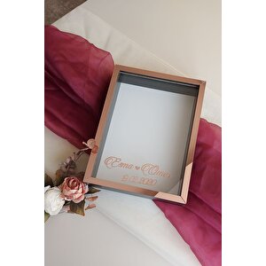 30x40 Cm 7 Cm Derin Siyah-rose Gül Anı Çerçevesi! Gül Kutusu-hkm Ticaret