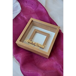 25x25 Cm Fotoğraf Bölümlü Bambu Verda Anı Çerçevesi-6 Cm Derinlikli Anı Çerçevesi