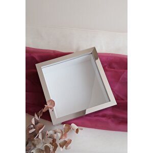 25x25 Cm Derin Gümüş Kaplı Anı Çerçevesi-6 Cm Derinlikli Anı Çerçevesi Gül Kutusu! Hkm Ticaret