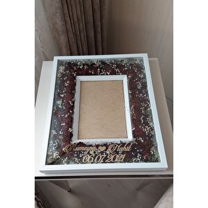 Hkm Ticaret 40x50 Cm Fotoğraf Bölümlü Verda Anı Çerçevesi Isim Ve Tarihli
