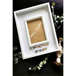 Hkm Ticaret 40x50 Cm Fotoğraf Bölümlü Verda Anı Çerçevesi Isim Ve Tarihli