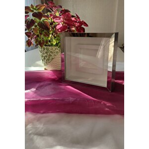25x25 Cm Gümüş Pleksi Kaplı Fotoğraf Bölümlü Verda Anı Çerçevesi-6 Cm Derinlikli Anı Çerçevesi