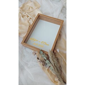 30x40 Cm Isimli Ve Tarihli Derin Bambu Anı Çerçevesi! Gül Çerçeve Kutusu! Geniş Ve Derin Gül Kutusu!
