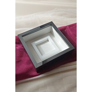 25x25 Cm Fotoğraf Bölümlü Füme Verda Anı Çerçevesi-6 Cm Derinlikli Anı Çerçevesi