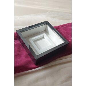 25x25 Cm Fotoğraf Bölümlü Füme Verda Anı Çerçevesi-6 Cm Derinlikli Anı Çerçevesi