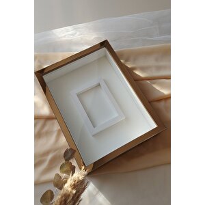 30x40 Cm Ledli Bronz Pleksi Kaplı Fotoğraf Bölümlü Tasarım Gül Kutusu Anı Çerçevesi! Isimsiz