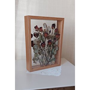 30x40 Cm Çift Yönlü Anı Çerçevesi! Gül Kutusu Şeffaf Gül Kutusu