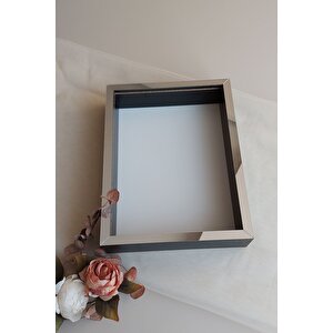 30x40 Cm Derin Siyah-gümüş Özel Gün Çiçekleri Için Anı Çerçevesi! Gül Çerçeve Kutusu!
