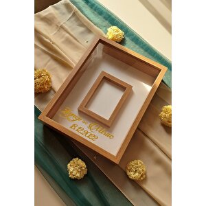 30x40 Cm Bambu Gül Anı Çerçevesi! Fotoğraf Çerçevesi! Gül Anı Çerçevesi-
