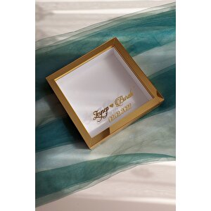 25x25 Cm Gold Pleksi Kaplı Gül Anı Çerçevesi! Gül Kutusu