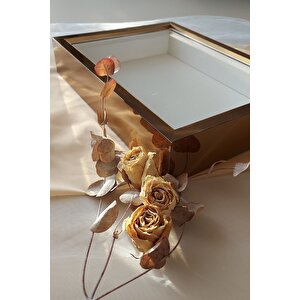 30x40 Cm 7 Cm Bronz Derin Gül Anı Çerçevesi! Gül Kutusu-hkm Ticaret-isimsiz