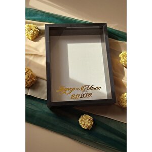 30x40 Cm Siyah 7 Cm Derin Gül Anı Çerçevesi! Gül Kutusu-hkm Ticaret