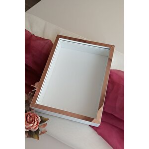 30x40 Cm Derin Beyaz-rose Özel Gün Çiçekleri Için Anı Çerçevesi! Gül Çerçeve Kutusu!