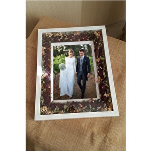 30x40 Cm Gül Çerçevesi Yeni Model Anı Çerçevesi- Özel Gün Çiçekleri Gül Tablosu