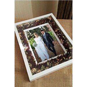 30x40 Cm Gül Çerçevesi Yeni Model Anı Çerçevesi- Özel Gün Çiçekleri Gül Tablosu