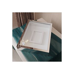30x40 Cm Ledli Gümüş Pleksi Kaplı Fotoğraf Bölümlü Tasarım Gül Kutusu Anı Çerçevesi! Isimsiz