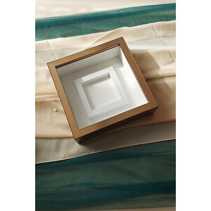 25x25 Cm Fotoğraf Bölümlü Bronz Verda Anı Çerçevesi-6 Cm Derinlikli Anı Çerçevesi